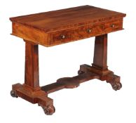 A William IV mahogany library table