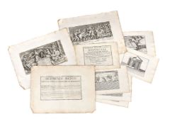 An assortment of classical prints and folios of plates