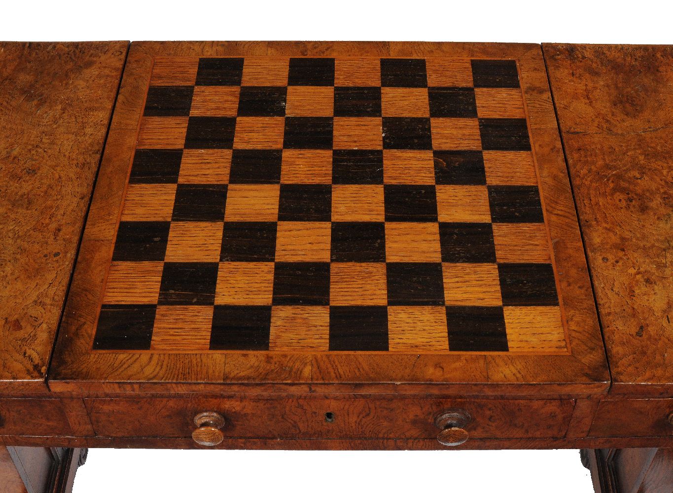 A William IV oak and pollard oak games table - Image 2 of 2