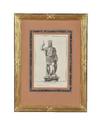 Italian School (19th century)A set of six book plates of classical statuesEngraving Each plate: 34 x