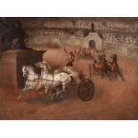 Italian School (19th century)Chariot racing Oil on canvas 76.5 x 102cm (30 x 40 in.)