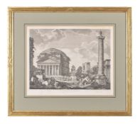 Set of four 18th century engravings of Italian Roman ruins Engraved by JS Muller