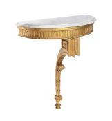 A pair of giltwood console tables