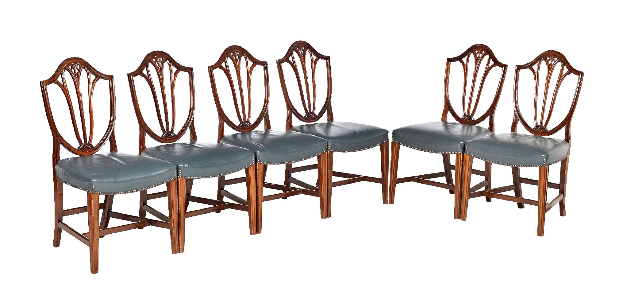 A set of twelve mahogany dining chairs in George III style - Image 3 of 3