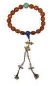 A Chinese string of rosary beads necklace