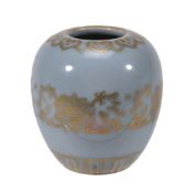 A small Chinese Clair-de-Lune vase