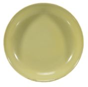 A Chinese yellow-ground saucer dish