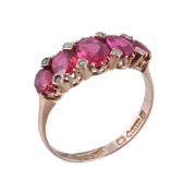A pink doublet and ruby ring