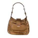 Anya Hindmarch, a bronze pebble leather handbag