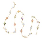 A multi gem set necklace