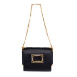 Roger Vivier, Miss Viv Mini, a black satin evening bag