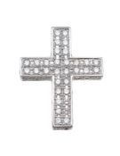 A diamond cross pendant