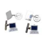 A pair of silver cufflinks by Links of London