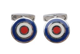 A pair of Royal Air Force roundel cufflinks