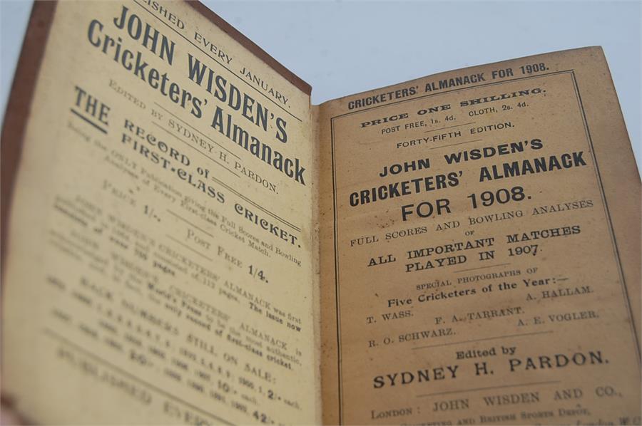 John Wisden's Cricketers' Almanack for 1908 45th Edition from the Duke family - Image 4 of 4