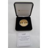 The 70th Anniversary of V-E Day Gold Plated Silver Proof £5 Coin, Jubilee Mint, Boxed