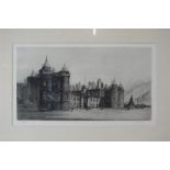 Janet S. C. Simpson; 'Holyrood, Scotland', Original drypoint etching, Signed