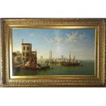 Manner of Giovanni Antonio Canal, il Canaletto, 'View Towards Venice'
