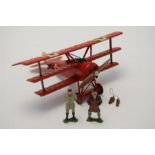 W Britain Boxed Special Collectors Edition World War I Fokker DR 1 with Manfred & Lothair