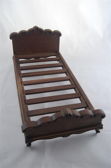 19th / 20th C Mahogany Salesman's Carved Bed Sample