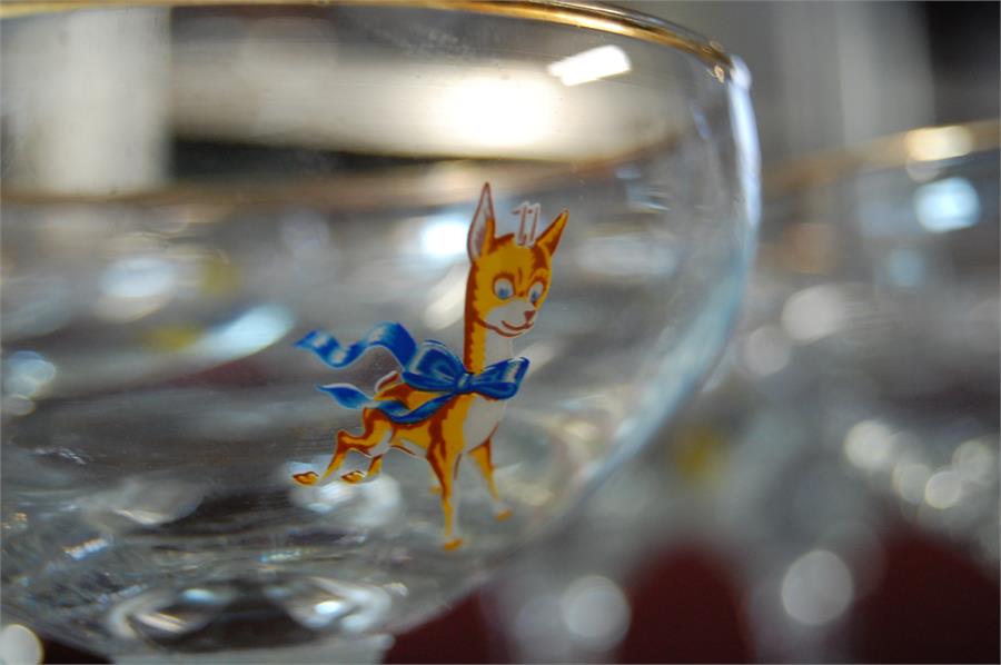 84 Babycham Glasses - Image 2 of 6