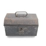 20th Century Tin Tea Caddy With Impressed Registration Mark