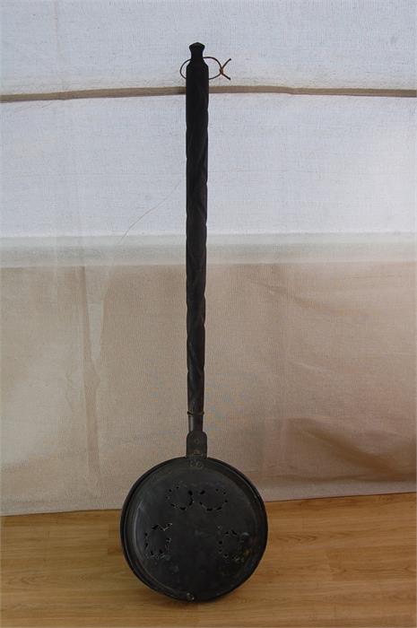 19th C Copper Bed Warming Pan