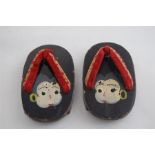 A Pair of Vintage Childrens' Japanese Geta Wooden Sandals