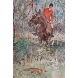 MICHAEL LYNE (1912-1989), "V.I.P.": The Foxhunt, Signed, Venture Prints, 1971