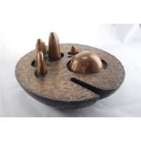 Follower of Barbara Hepworth, a 20th C abstract Bronzed sculpture