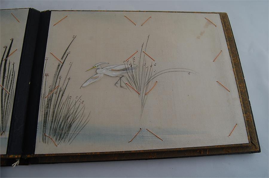 Early 20th C. Japanese Lacquer Postcard Album - Image 4 of 6