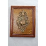 A 19th C. 'George Price's Improved Patent' safe escutcheon, mounted
