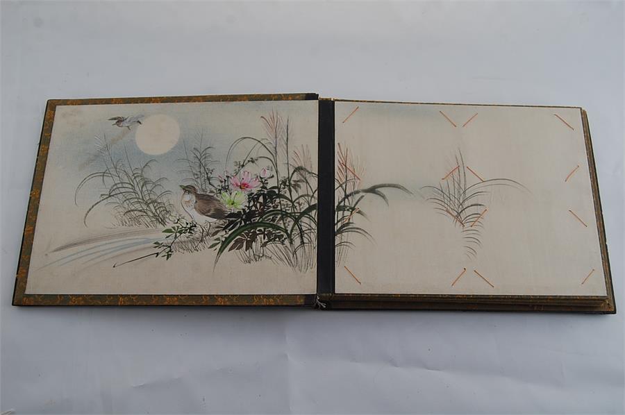 Early 20th C. Japanese Lacquer Postcard Album - Image 6 of 6