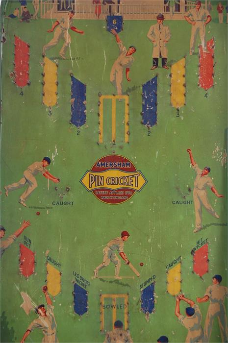 Vintage Amersham Pin Cricket Bagatelle Board - Image 2 of 2