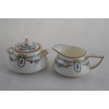 Mintons England for Ryrie Birks, Creamer and Covered Sugar Dish