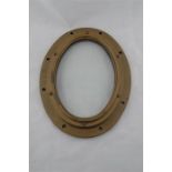 A 19thC / 20thC Brass Oval Porthole / Ship's Window