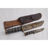 20th C. TJIBATU Leather Sheathed Knife