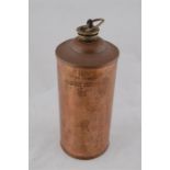 A 19th / 20th C. Shirleys' Hecla Copper Hot Water Bottle