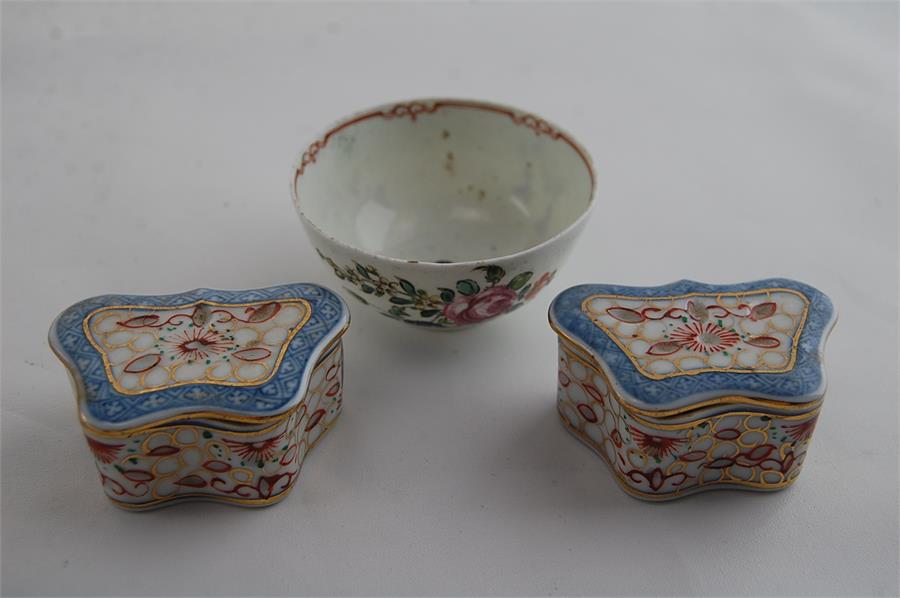 18th C Hand Painted Tea Bowel plus Two Others - Image 2 of 5