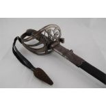 A Victorian 1854 Pattern Rifle Officer's Sword with Scabbard