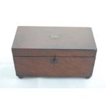 An 18th / 19th C. Flame Mahogany Tea Caddy