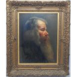Manner of Rembrandt van Rijn, 18th / 19th C. Oil on Veneer on Panel 'Portrait of an Old Gentleman'