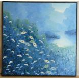 SAI HOI HO, 'Daisies', oil on canvas