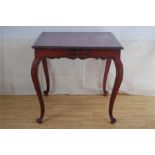 Antique Oriental style red occasional table off the super yacht Dona Amelia 'Mamma Mia'