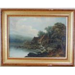 William Stone (1832-1884) Lake Side Mill Cottage, Signed lower Left