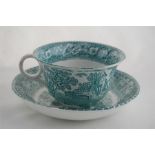 A Large Circa 1900 Royal Staffordshire Pottery Burslem England Tea Cup and Saucer