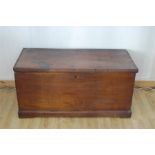 18th / 19th C. Pitch Pine Blanket Box with Iron Carry Handles