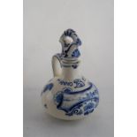 Vintage DELFT Pottery Decanter, Hand Painted Holland Scene & "ANNO 1575" Signed