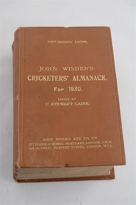 John Wisden's Cricketers' Almanack for 1930 67th Edition frm the Duke family.