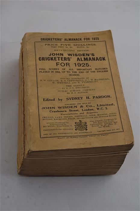 John Wisden's Cricketers' Almanack for 1925 62nd Edition from the Duke family.